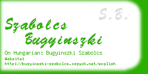 szabolcs bugyinszki business card